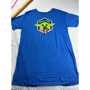 Kids Star Wars The Child Grogu Snack Time Graphic T‎ Shirt pajama Blue Size M